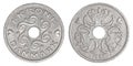 1 danish kroner coin Royalty Free Stock Photo
