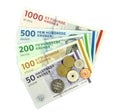 Danish kroner ( DKK ), coins and banknotes. Royalty Free Stock Photo