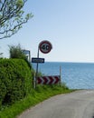 Danish Landscape Seaside Scenery with Road Royalty Free Stock Photo