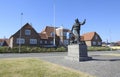 Danish lifeguard and fisherman statue on waterfront, Skagen, North Jutland Region, Denmark Royalty Free Stock Photo