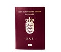 Danish passport isolated