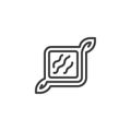 Danish pastry cookie line icon