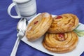 Danish pastry on a plate Royalty Free Stock Photo