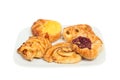 Danish pastry selection Royalty Free Stock Photo