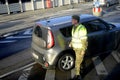 DANISH POLICE AT BORDER CONTROL RODBY Royalty Free Stock Photo