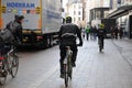 DANISH POLICE PATROLS STROGET ON BIKES