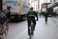 DANISH POLICE PATROLS STROGET ON BIKES