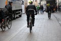 DANISH POLICE PATROLS STROGET ON BIKES