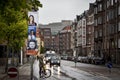 Danish politicians posters on a pole