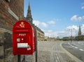 Danish post box in Copenhagen, Denmark