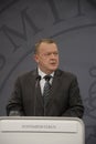 DANISH PRIME MINISTER LARS LOKKE RASMUSSEN Royalty Free Stock Photo