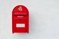 Danish red post box Royalty Free Stock Photo