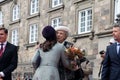 Danish Royal familiy arrives at Christiansborg Copenhagen
