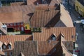 Danish Royal Ribe town seen from above. Royalty Free Stock Photo