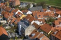 Danish Royal Ribe town seen from above. Royalty Free Stock Photo