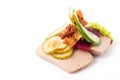 Danish specialties and national dishes, high-quality open sandwich