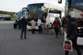 DANISH TOURISTS AT FLEGGARD HARRISLEE GERMANY