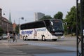 Danish travelagency Riis Rejser bus in Copenhagen Denmark Royalty Free Stock Photo