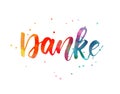 Danke modern lettering text Royalty Free Stock Photo