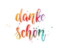 Danke schon - handwritten lettering Royalty Free Stock Photo