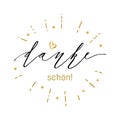 Danke schon lettering