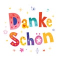 Danke schon Thank you very much in German Royalty Free Stock Photo