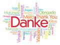 Danke Thank You in German Word Cloud