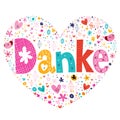 Danke - Thanks in German typography lettering card