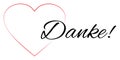 danke word on white Royalty Free Stock Photo