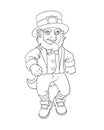 Dansing leprechaun cartoon for St.Patrick`s day.