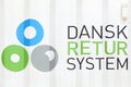 Dansk retur system logo on a container