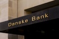 Danske bank logo on front of branch. Danske bank is the largest bank in Denmark and a major retail bank in the northern European r