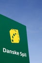 Danske spil logo on a panel