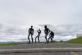 Dansleikur or Dance statues next to Perlan, Reykjavik Iceland