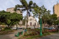 Dante Alighieri Square and Santa Teresa D`Avila Cathedral - Caxias do Sul, Rio Grande do Sul, Brazil Royalty Free Stock Photo