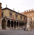 Dante Alighieri Statue at Piazza dei Signori Royalty Free Stock Photo