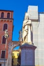 Dante Alighieri statue in Piazza dei Signori Verona Italy Royalty Free Stock Photo