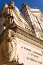 Dante Alighieri statue in Santa Croce square in Florence Royalty Free Stock Photo