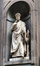 Dante Alighieri statue at Uffizi Gallery, Florence, Italy Royalty Free Stock Photo