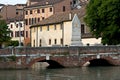 The Dante Alighieri Bridge in Treviso, Veneto district. italy