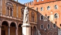 Dante statue in Piazza Signori in Verona Royalty Free Stock Photo