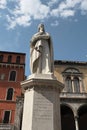 Dante statue in Verona Royalty Free Stock Photo