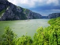 Danube canyon between Serbia and Romania - Kazan Gorge - Cazanele Dunarii.