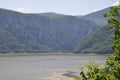 Danube at Cazane Gorge in Romania Royalty Free Stock Photo