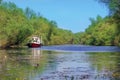 Danube River. Landscape in natural reserve of the Danube Delta - landmark attraction in Romania Royalty Free Stock Photo