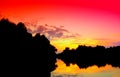 Danube Delta vivid sunset