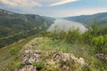 Danube gorge on the Romanian-Serbian border,Cazanele Mari National Park Royalty Free Stock Photo