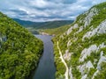 Danube Gorges neear Iron Gates Romania - Serbia Royalty Free Stock Photo