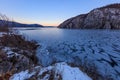 Danube Gorges in winter. Romania Royalty Free Stock Photo