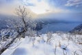 Danube Gorges in winter, Romania Royalty Free Stock Photo